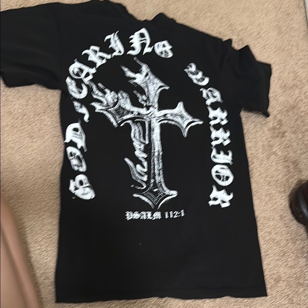 Black Short Sleeve Tee with God fearing graphics